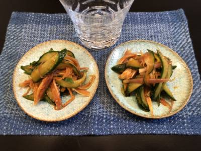 きゅうりとみょうがの生ナムル