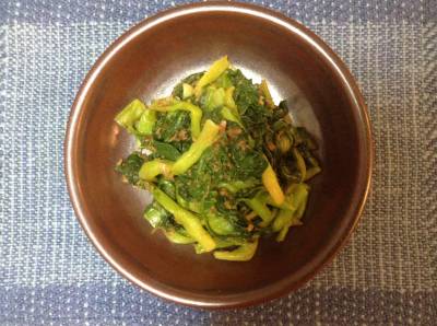 小松菜のおかか炒め