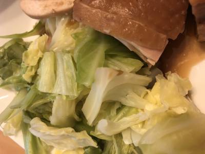 キャベツのザク切り蒸し