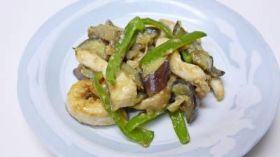 鶏肉となすのスタミナ炒め