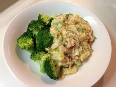 ブロッコリーのかにあんかけ