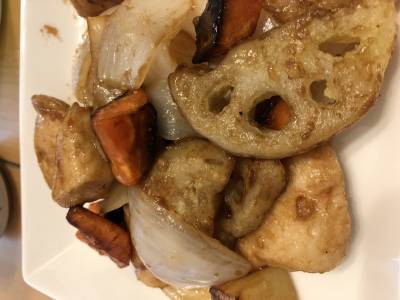 れんこんと鶏むねのチャイナデリ風