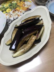 なすの黒砂糖漬け