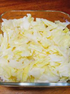 キャベツのザク切り蒸し