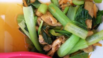 小松菜と油揚げの煮びたし