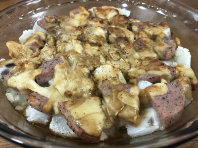 ソーセージのグラタン