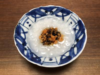 白がゆのトッピング2種　さけとのり