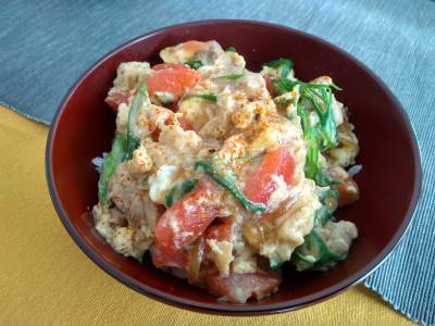 トマトの親子丼