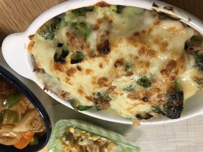 ブロッコリとツナのみそマヨ焼き