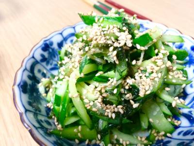 きゅうりの青じそ炒め