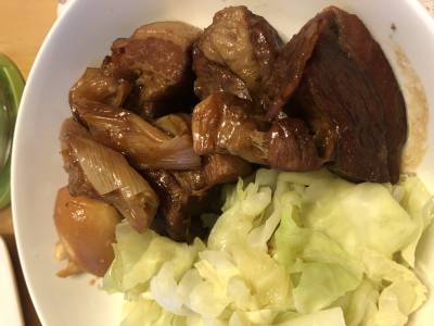 キャベツのザク切り蒸し