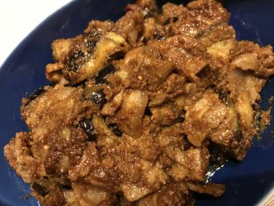 なすと豚肉のみそ炒め