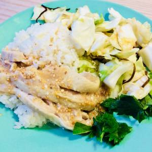 蒸し鶏のエスニックライス