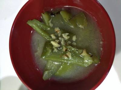 焼きピーマンのみそ汁