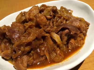 豚こまのコチュジャン炒め