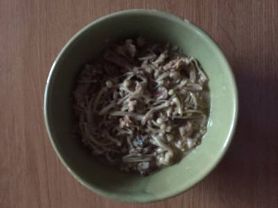 さけ缶とえのきのみそ煮