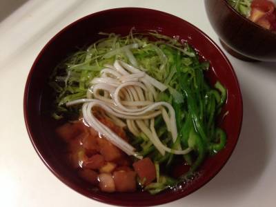 夏野菜の沢煮椀風