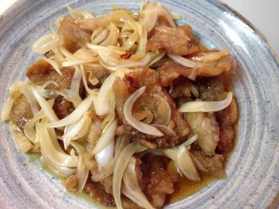 新たまねぎと豚肉の南蛮漬け