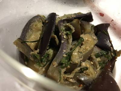 なすと青じそのナムル