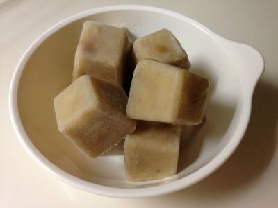 バナナとピーナツバターのひと口アイス