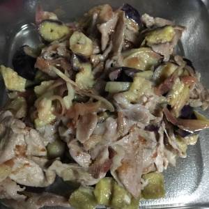 夏の豚なす 梅おかか風味