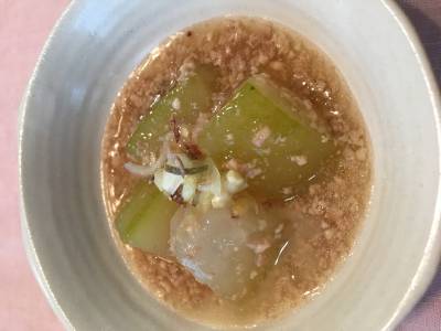 とうがんとえびの冷やし吉野仕立て