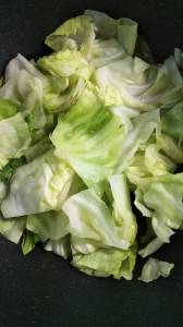 キャベツのザク切り蒸し