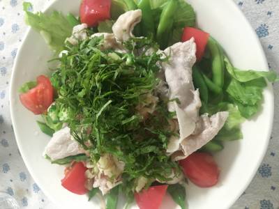 野菜たっぷり豚しゃぶ 柚子こしょうだれ