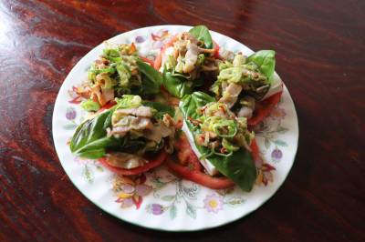 豆腐のカプレーゼ風