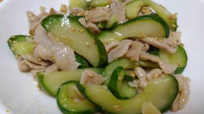 きゅうりと豚肉の香り炒め