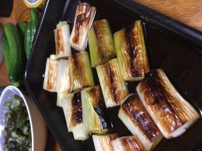 ねぎのピリ辛焼きびたし