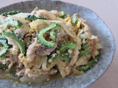 ゴーヤーのにんにくみそチャンプルー