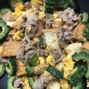 ゴーヤーのにんにくみそチャンプルー