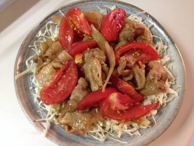 トマトはちみつしょうが焼き