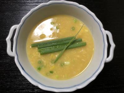 卵とコーンのスープ