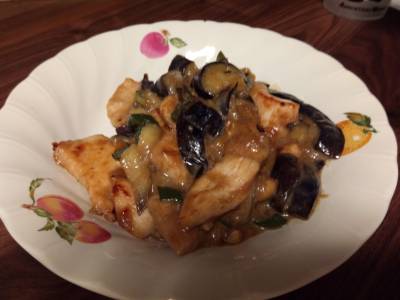 鶏肉となすのスタミナ炒め