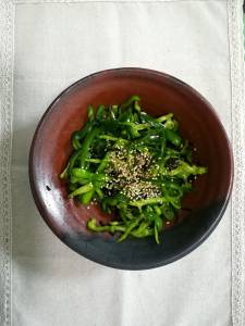 ピーマンの塩昆布あえ