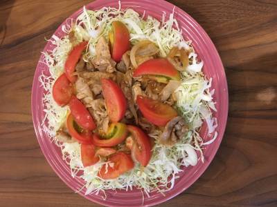 トマトはちみつしょうが焼き