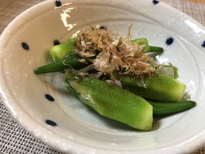 オクラのおかかあえ
