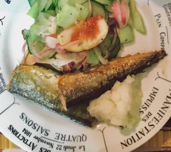 さんまの塩焼き-フライパンで