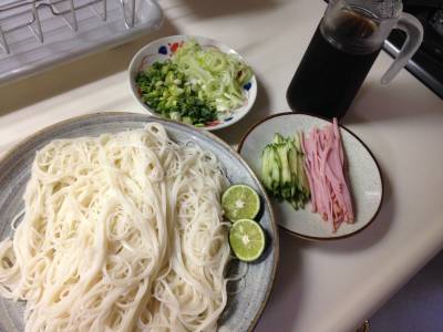 基本の冷やしそうめん