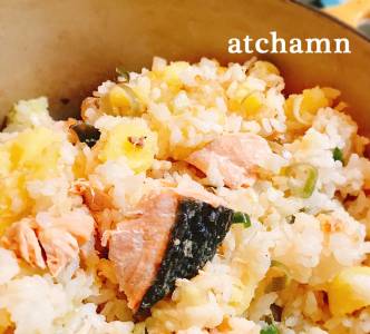 さけとじゃがいもの炊き込みご飯