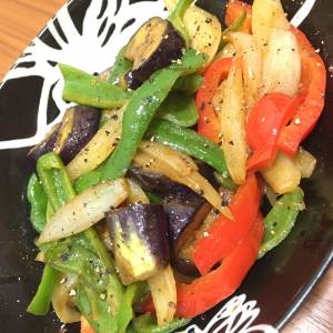 豚肉となすの中国風カレー炒め