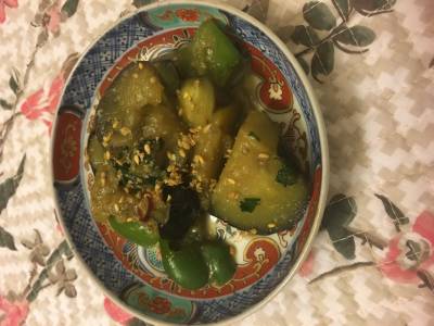 なすと豚肉のしぎ焼き