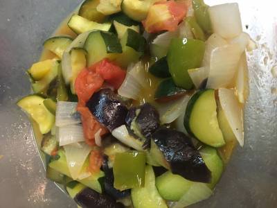 夏野菜のレンジ蒸し