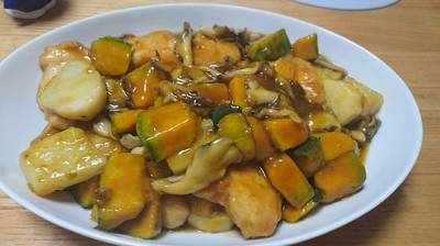 鶏むねと秋野菜の甘酢あん