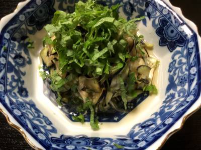 なすとみょうがの酢の物