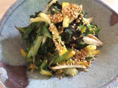 きゅうりの青じそ炒め