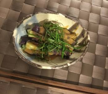 冷やしなすのごまソース