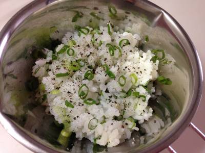 ねぎとチーズの混ぜご飯